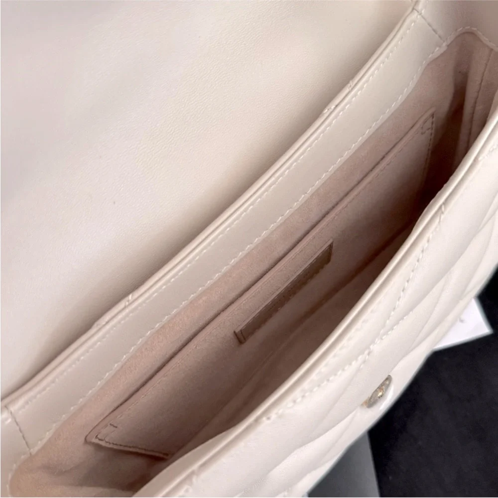 🌟🎉MINI WHEEL🌟🎉 SAINT LAURENT Le 57 Flap YSL Lambskin Leather Shoulder Bag - Picture 4 of 8